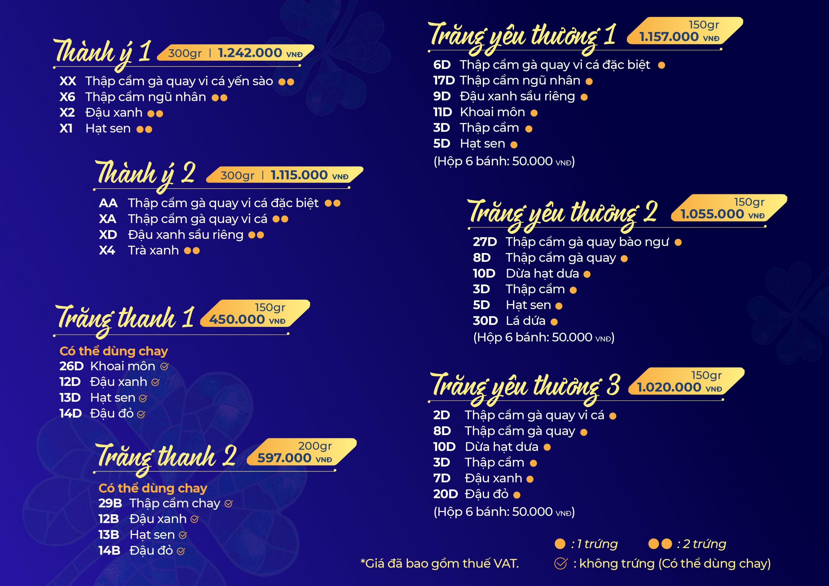 Bánh trung thu GIVRAL GIVRAL 2025 - chiết khấu cao bảng giá combo