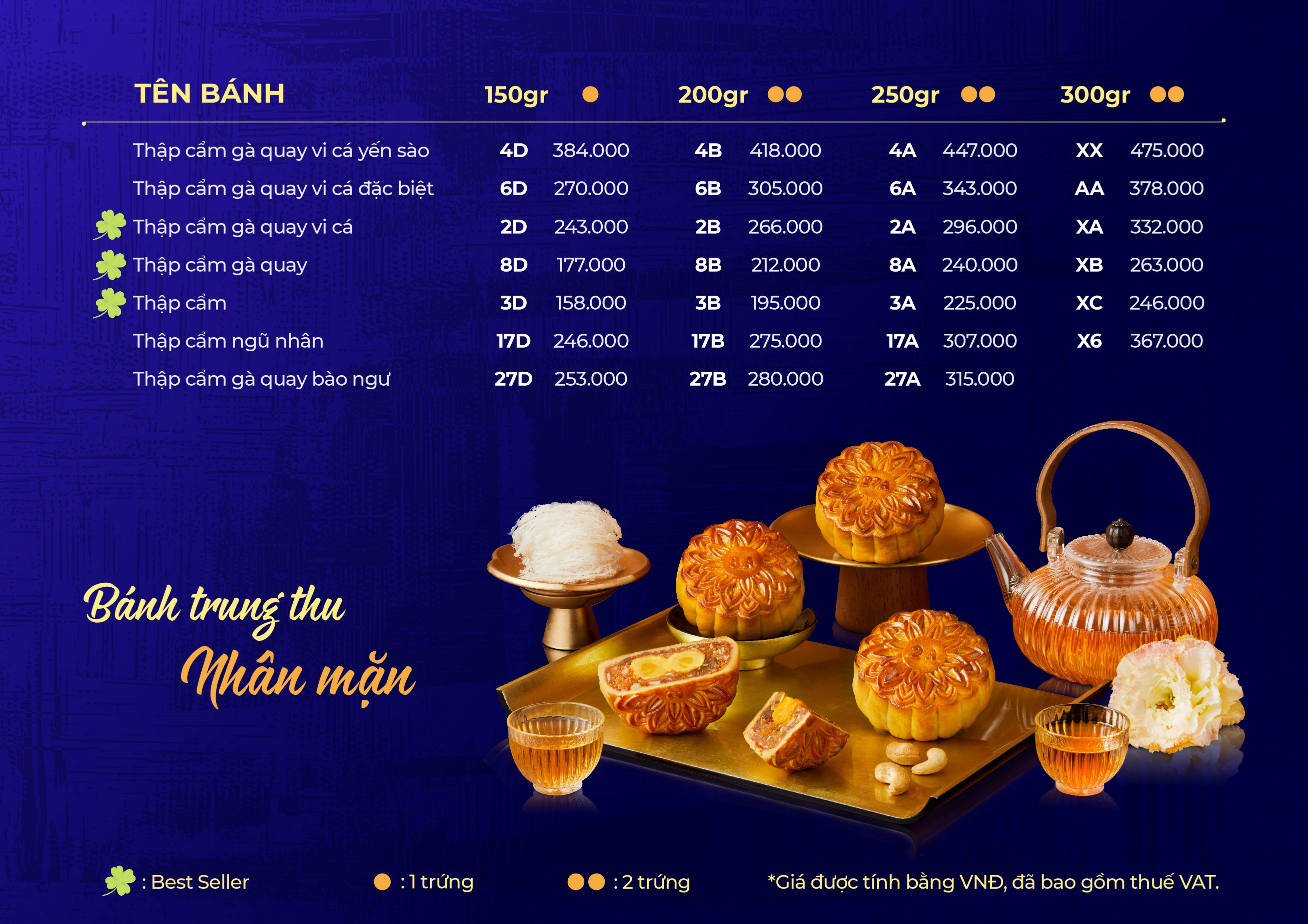 Bánh trung thu GIVRAL GIVRAL 2025 - chiết khấu cao bảng giá nhân mặn