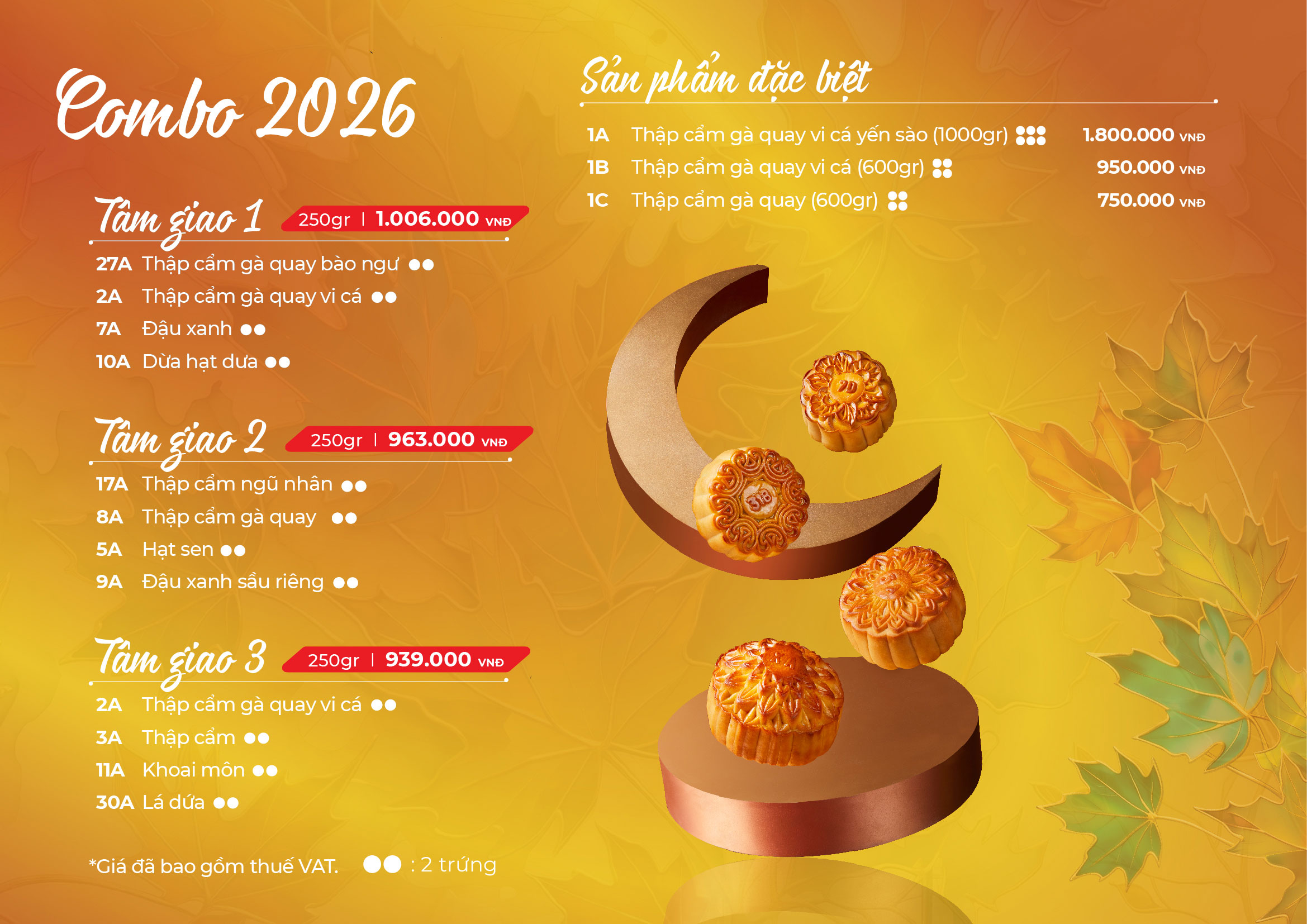 Bánh trung thu GIVRAL GIVRAL 2026 - chiết khấu cao bảng giá combo