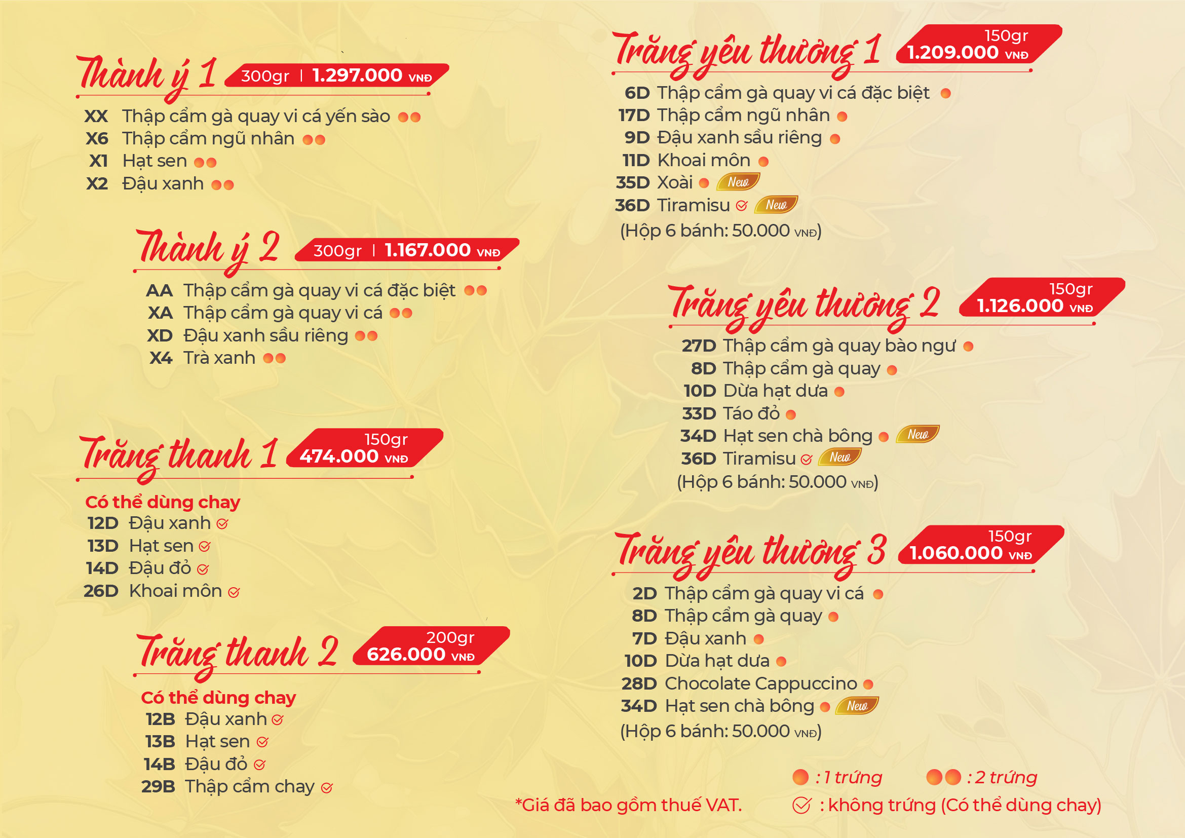 Bánh trung thu GIVRAL GIVRAL 2026 - chiết khấu cao bảng giá combo