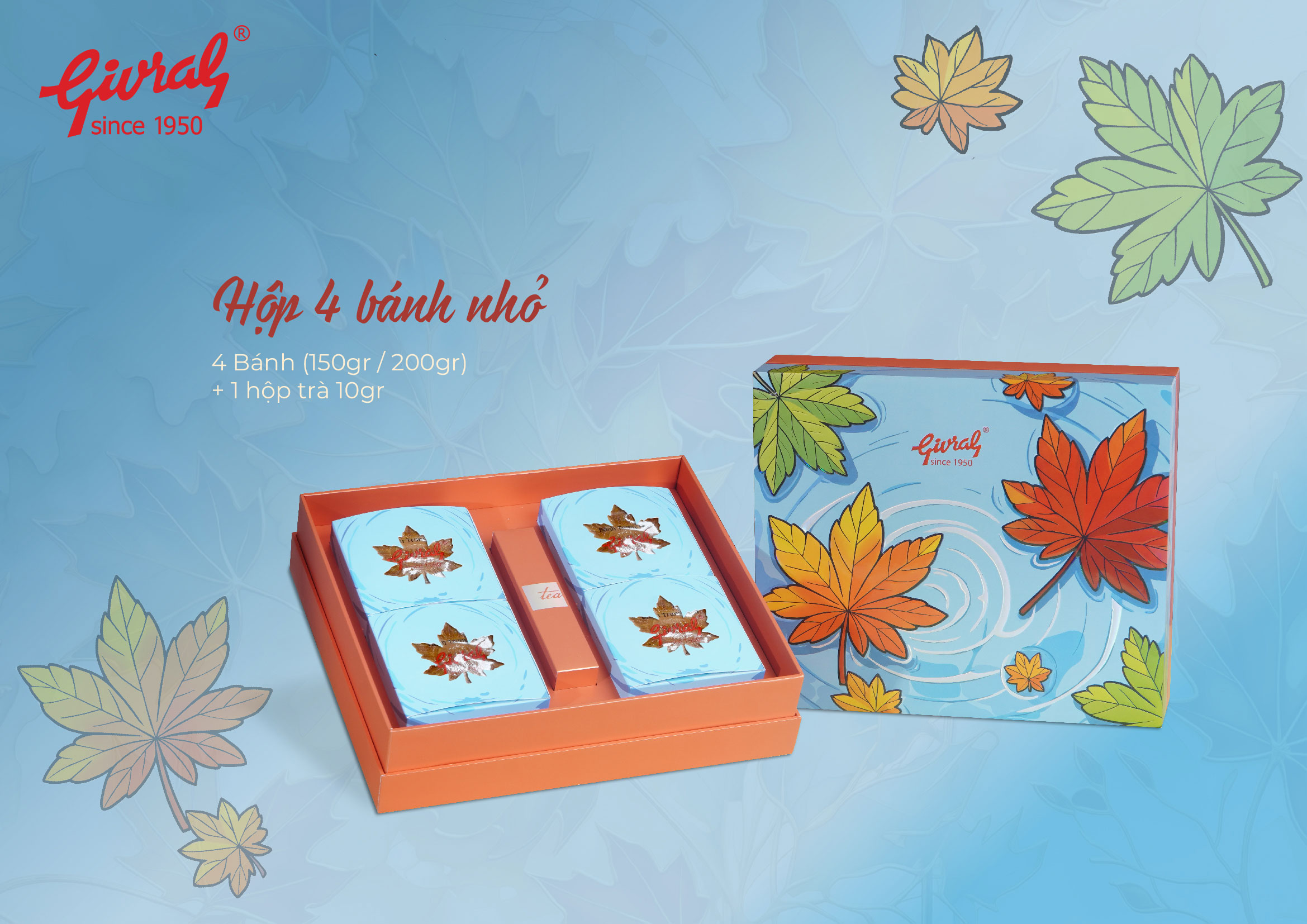 Hộp 4 bánh nhỏ - Bánh trung thu GIVRAL GIVRAL 2026 - chiết khấu cao TP HCM
